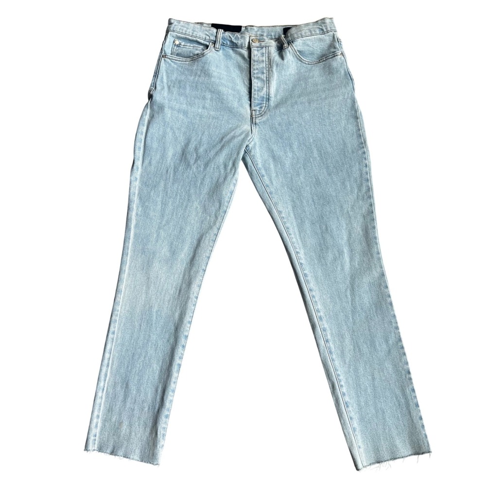 Armani Exchange J51 Carrot Jeans Mens 31 Light Wash Mid Rise Button Fly Denim